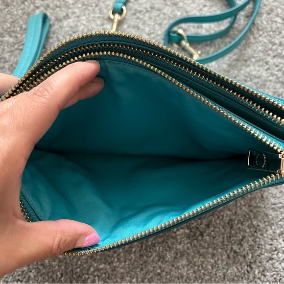 Coach mini double zip crossbody bag NWT - Picture 7 of 9